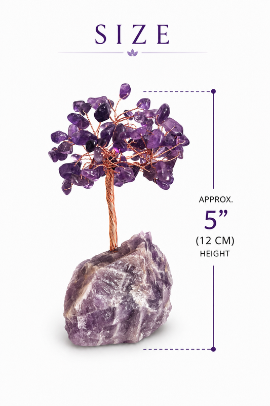 coming soon - Natural Crystal Tree, Stone base, Amethyst - PEACE