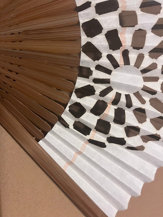 Japanese Folding Fan, paper fan, White Veil