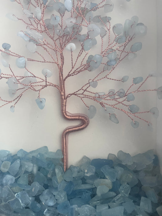Natural Crystal, wall decor, desk decor. Aquamarine - SERENITY