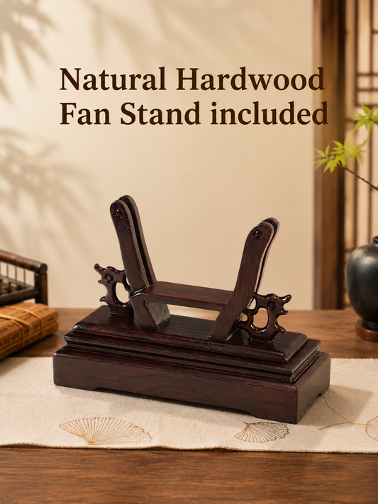 natural hardwood fan stand