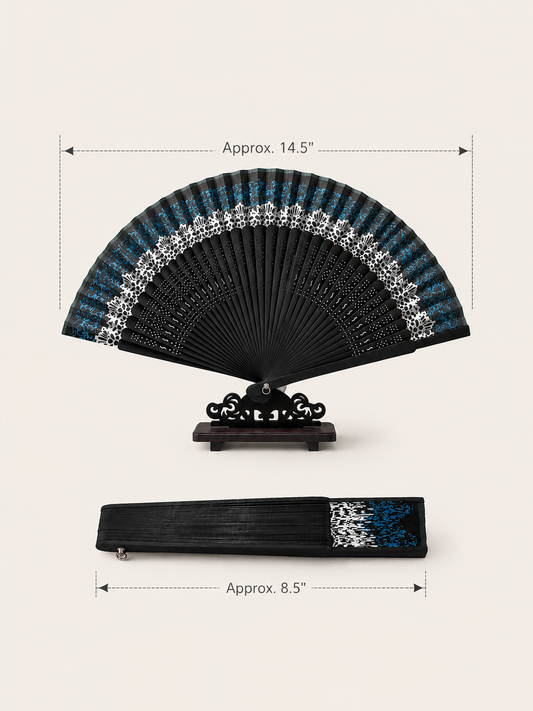 PEACOCK TEAL, Chinese folding fan -- coming soon