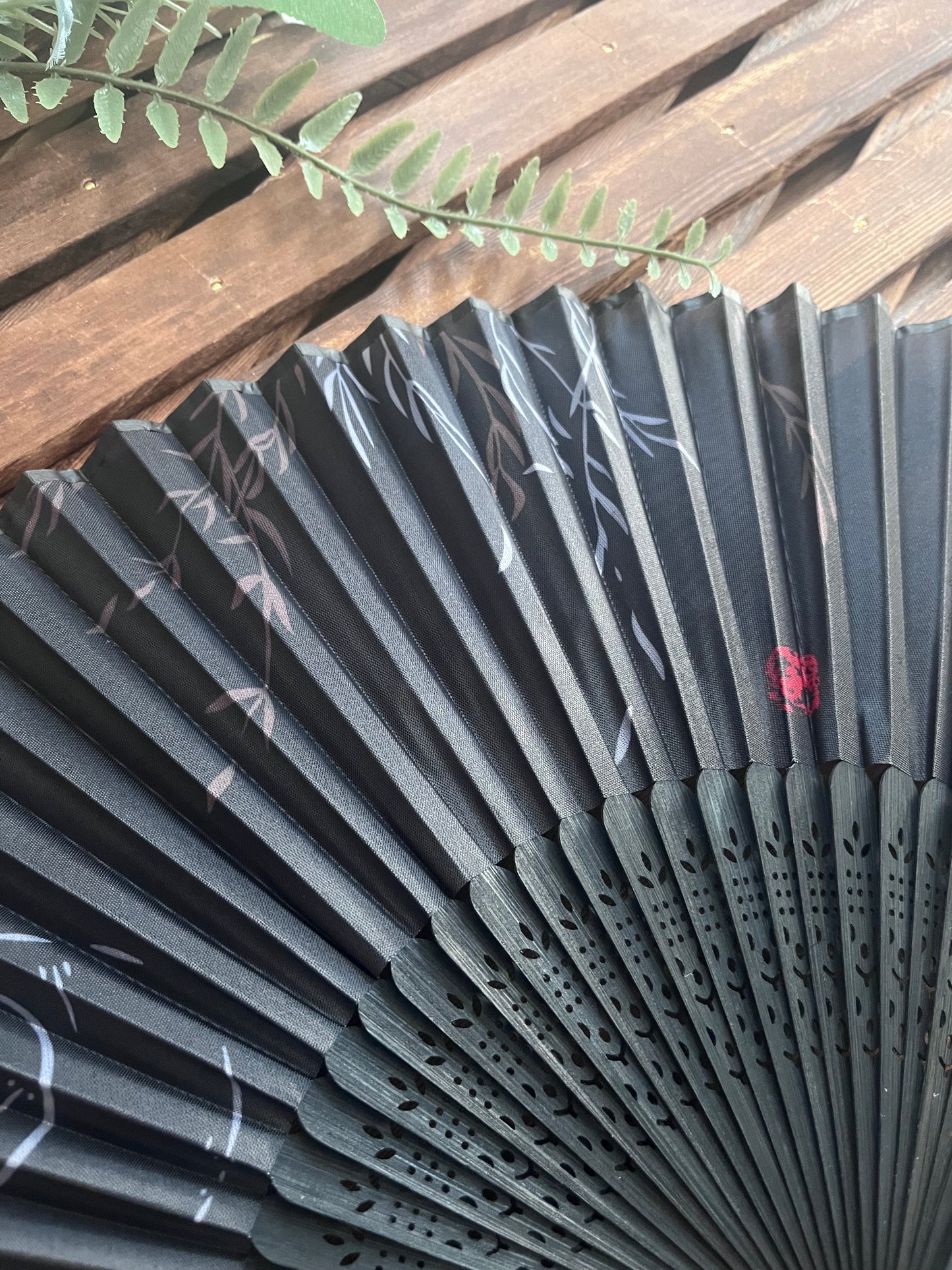 Chinese Folding Fan - WILLOW SHADOW