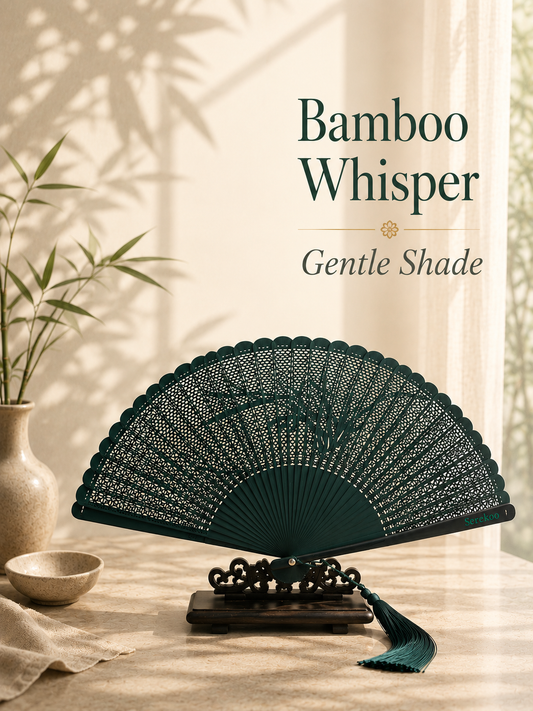 BAMBOO WHISPER, Chinese folding fan