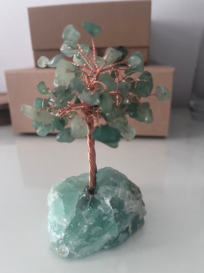 Natural Crystal Tree, Stone base, Amethyst