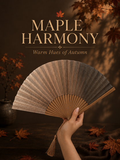 MAPLE HARMONY Chinese folding fan