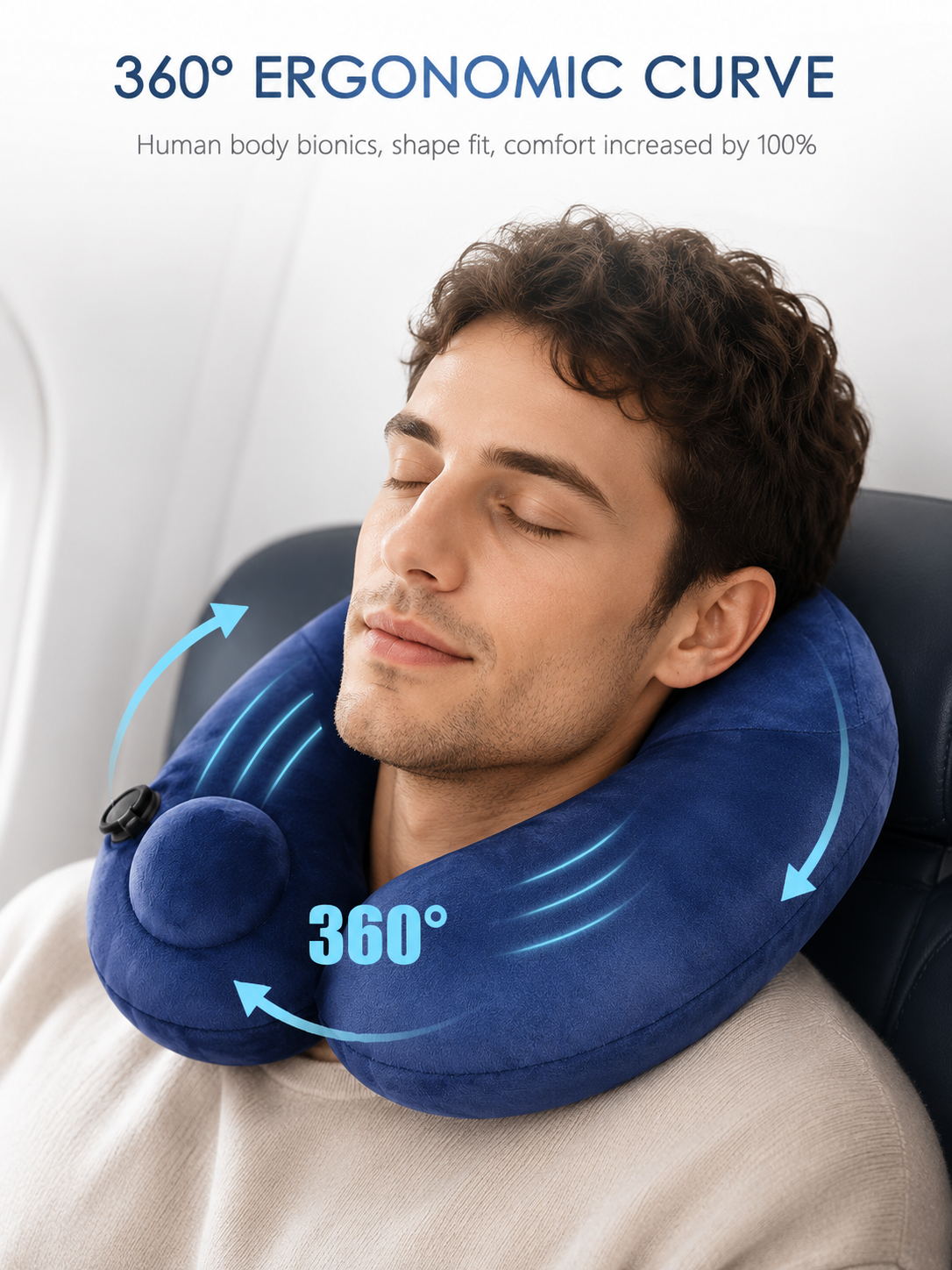 Travel Pillow, inflatable pillow, Compact Design