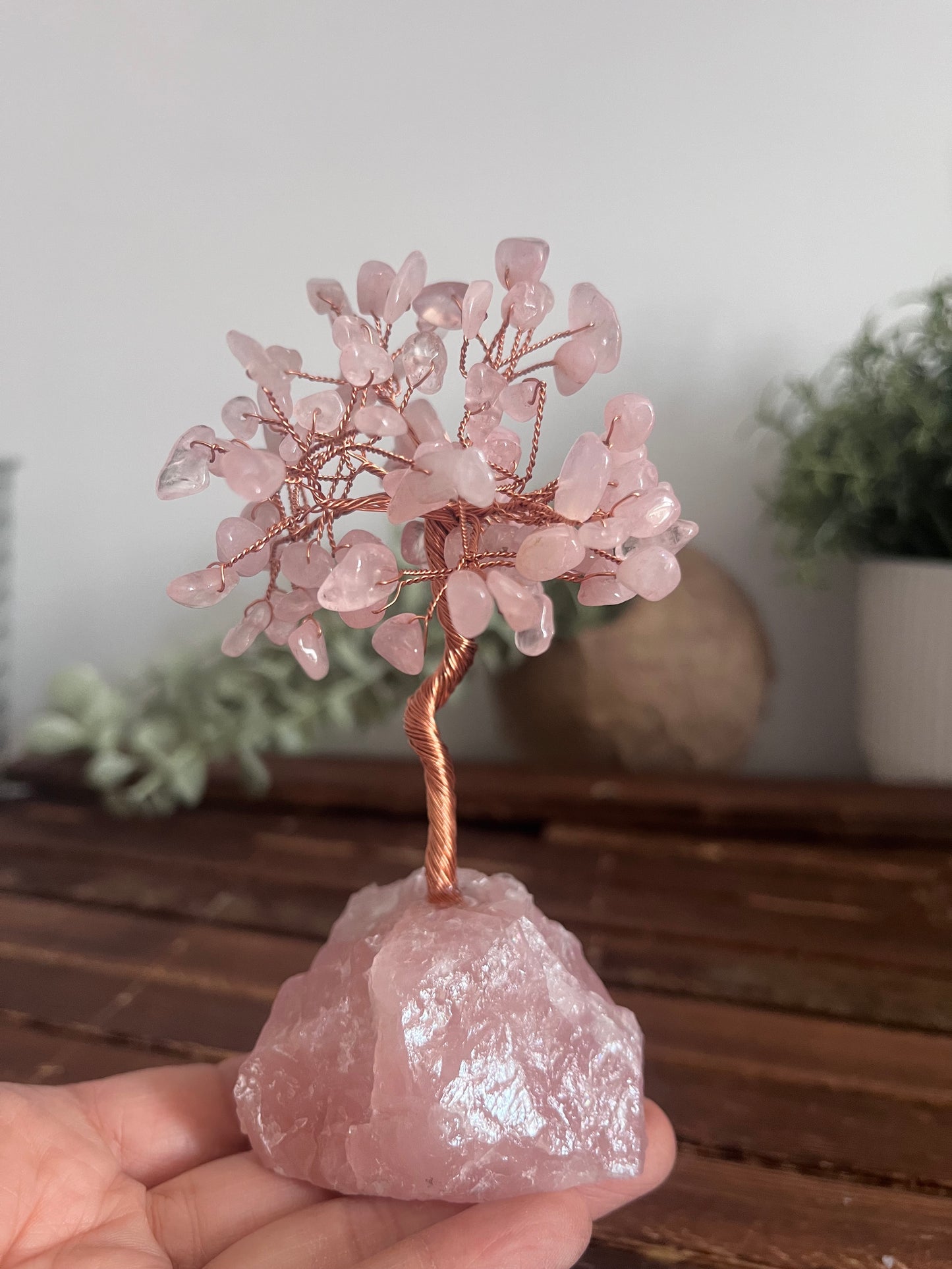 coming soon - Natural Crystal Tree, Stone base, Rose Quartz -LOVE