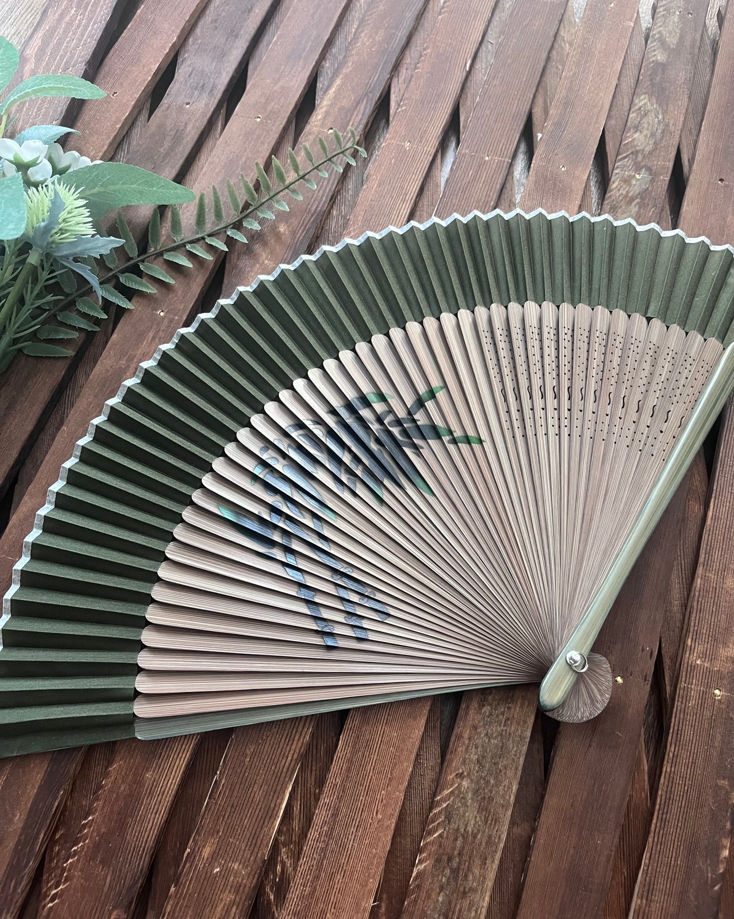 Japanese Folding Fan, Bamboo Shadow