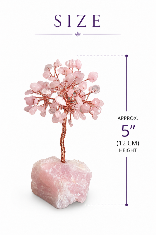coming soon - Natural Crystal Tree, Stone base, Rose Quartz -LOVE