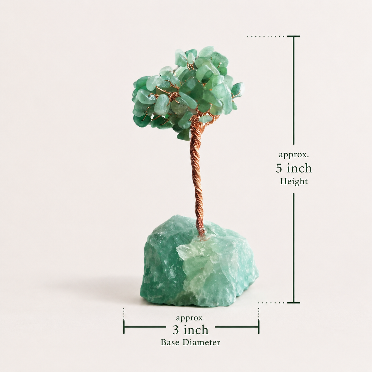 Natural Crystal Tree, Stone base, Rose Quartz