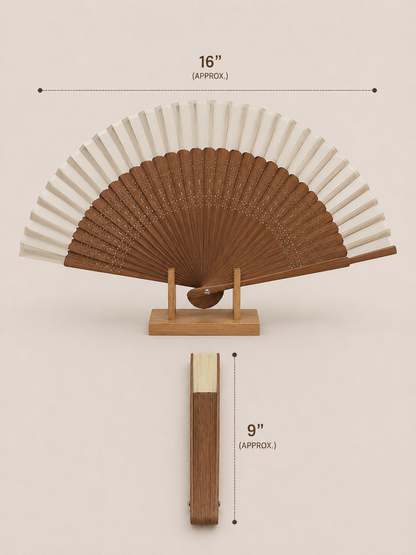 MOON BEIGE, éventail chinois pliable -- bientôt disponible