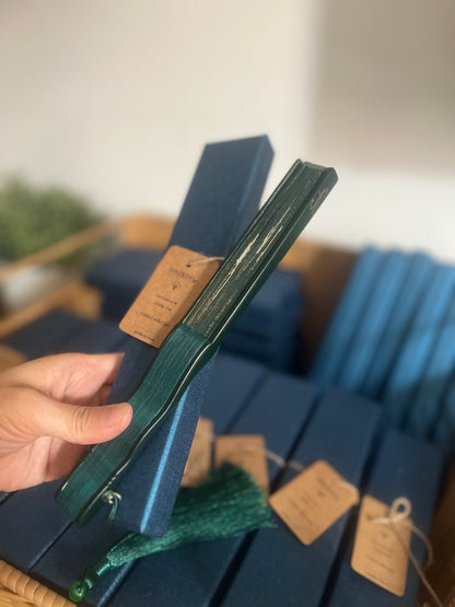 GIFT SET - Bamboo Folding Fan - DUSK CRANE