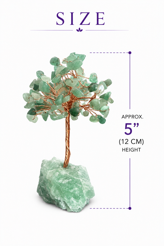coming soon -Natural Crystal Tree, Stone base, Green Aventurine - GOOD LUCK
