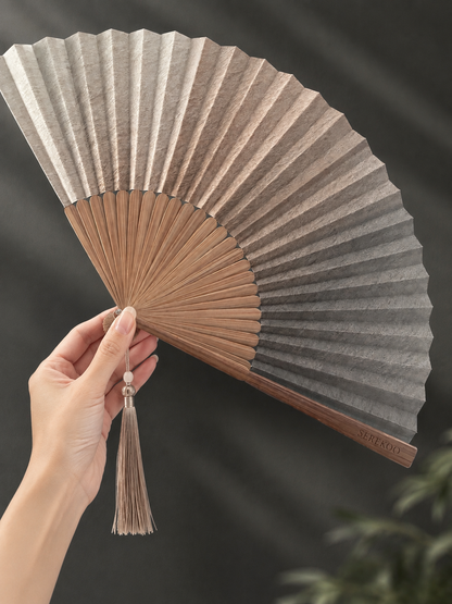 GIFT SET - Bamboo Folding Fan - MAPLE HARMONY