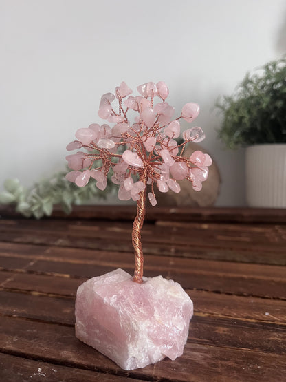 coming soon - Natural Crystal Tree, Stone base, Rose Quartz -LOVE