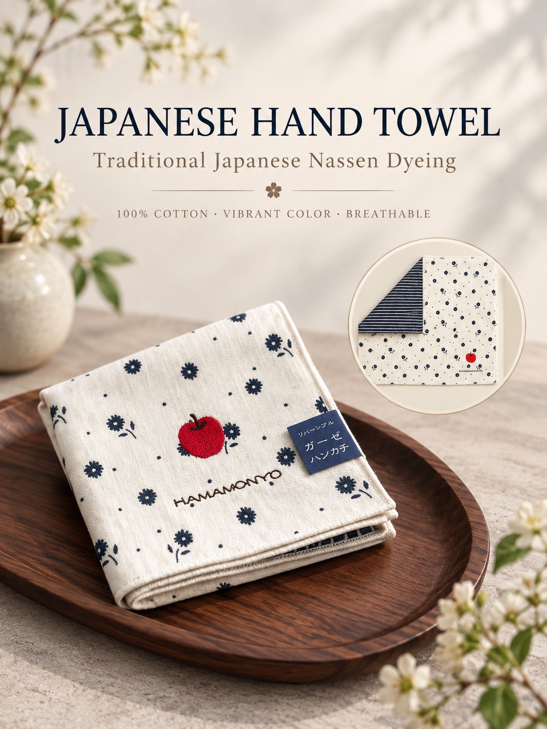 Japanese handkerchief traditional Nassen Dyeing