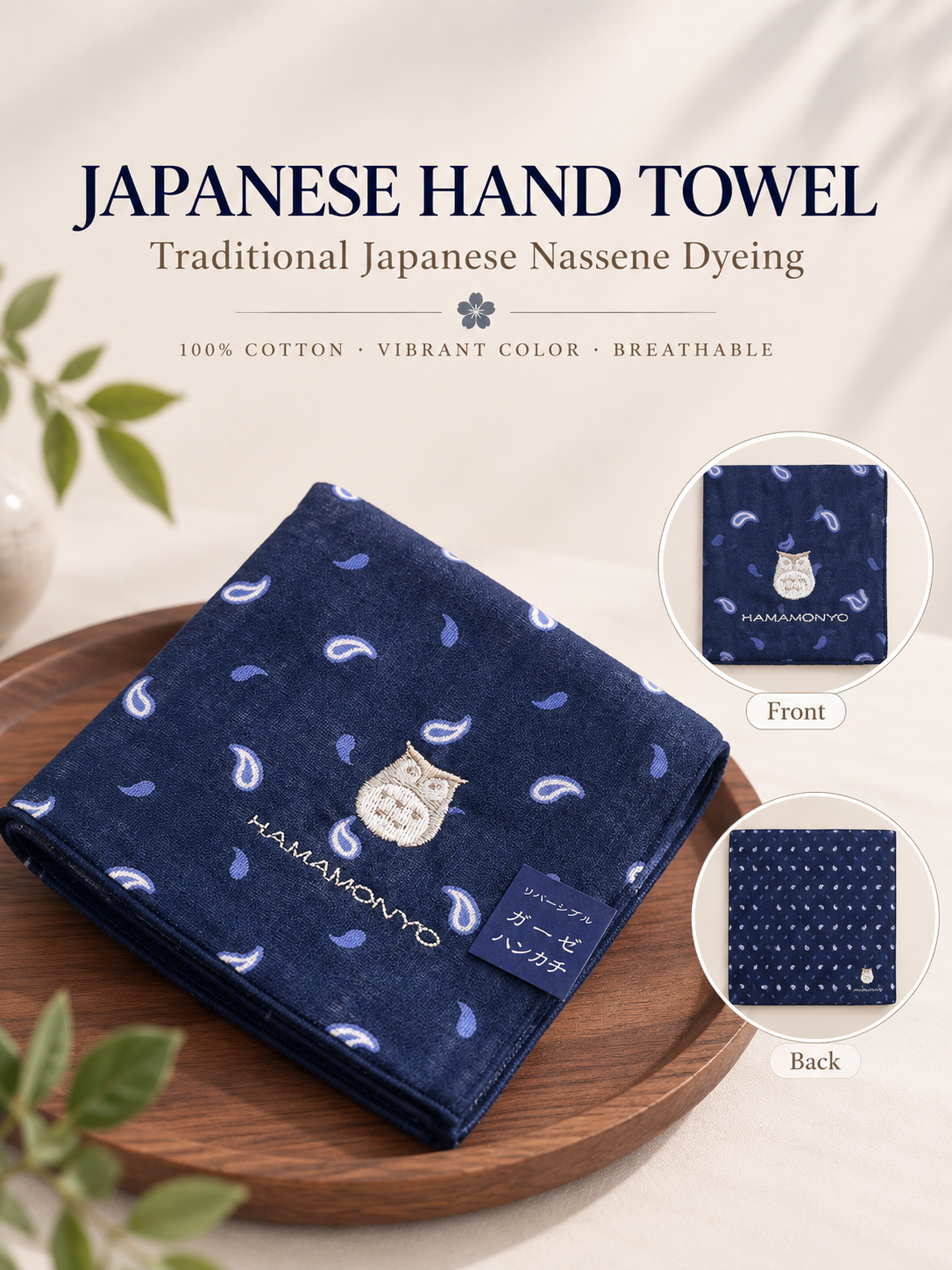 Japanese handkerchief traditional Nassen printing 