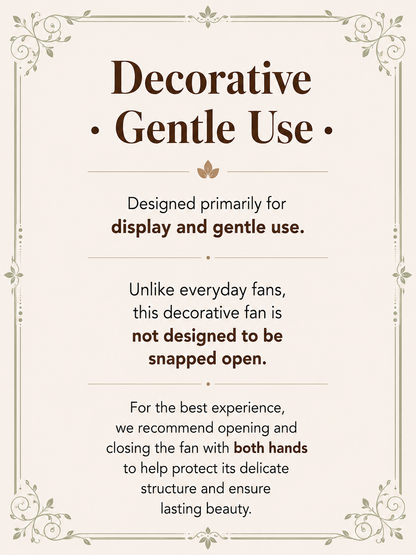 decorative fan instruction