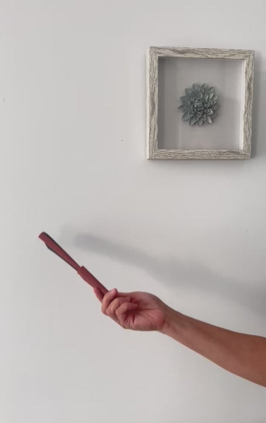 Wooden folding fan - Black Fold